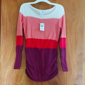 NWT Motherhood Maternity XS colorblock sweater